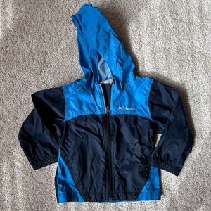 Columbia Blue Hooded Raincoat 3T